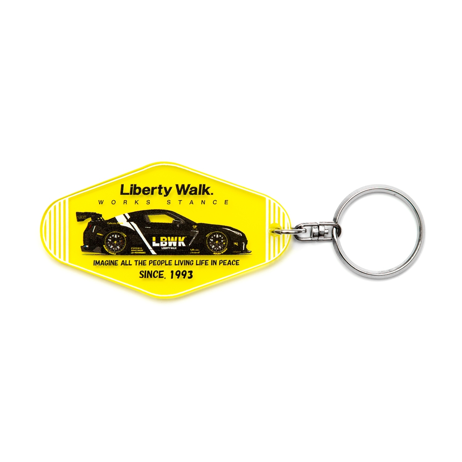 LIBERTYWALK モーテルキーホルダー GTR Yellow | ピットワンオンライン 